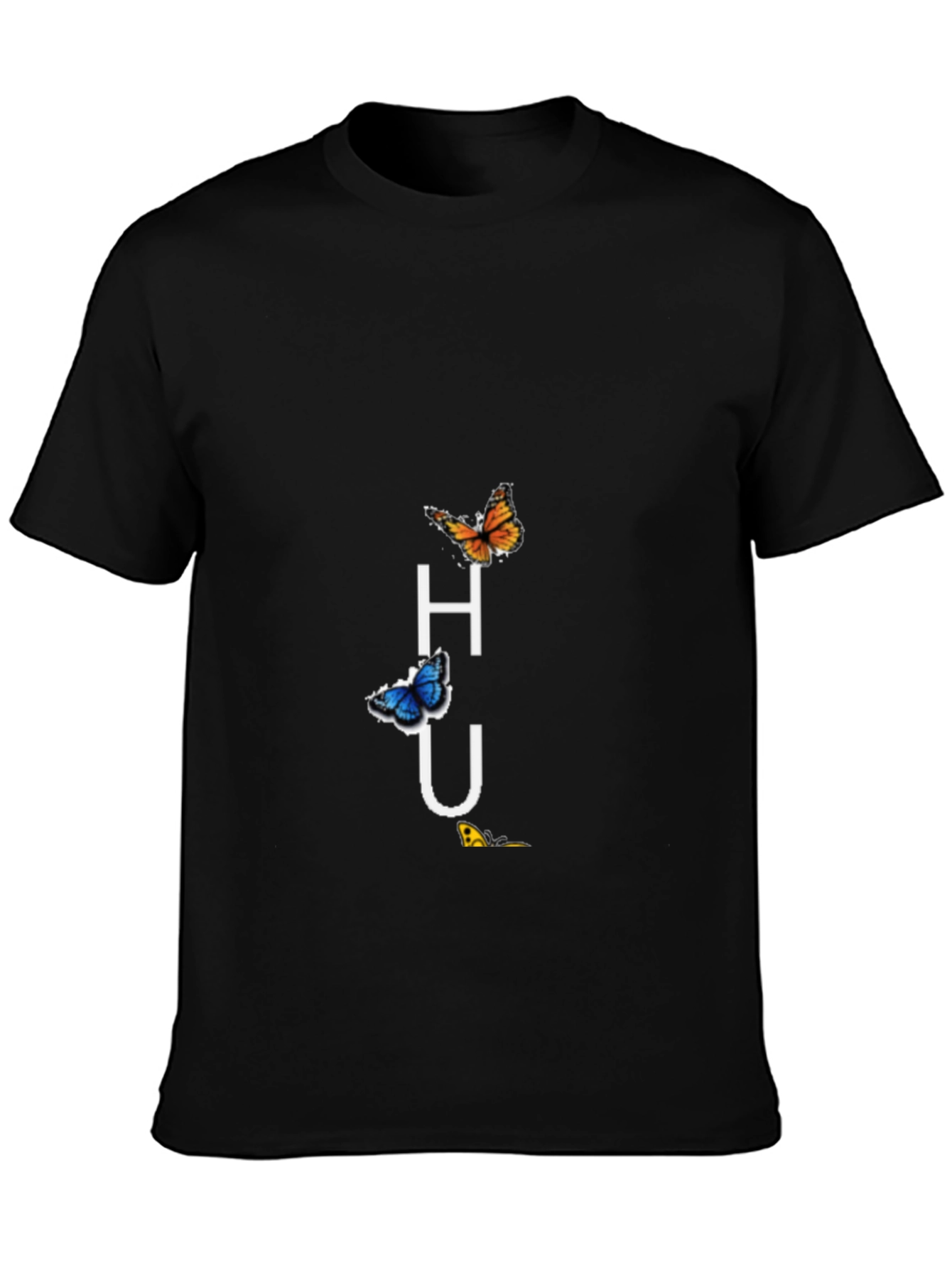Butterfly HU Graphic Tee - Black Casual Shirt
