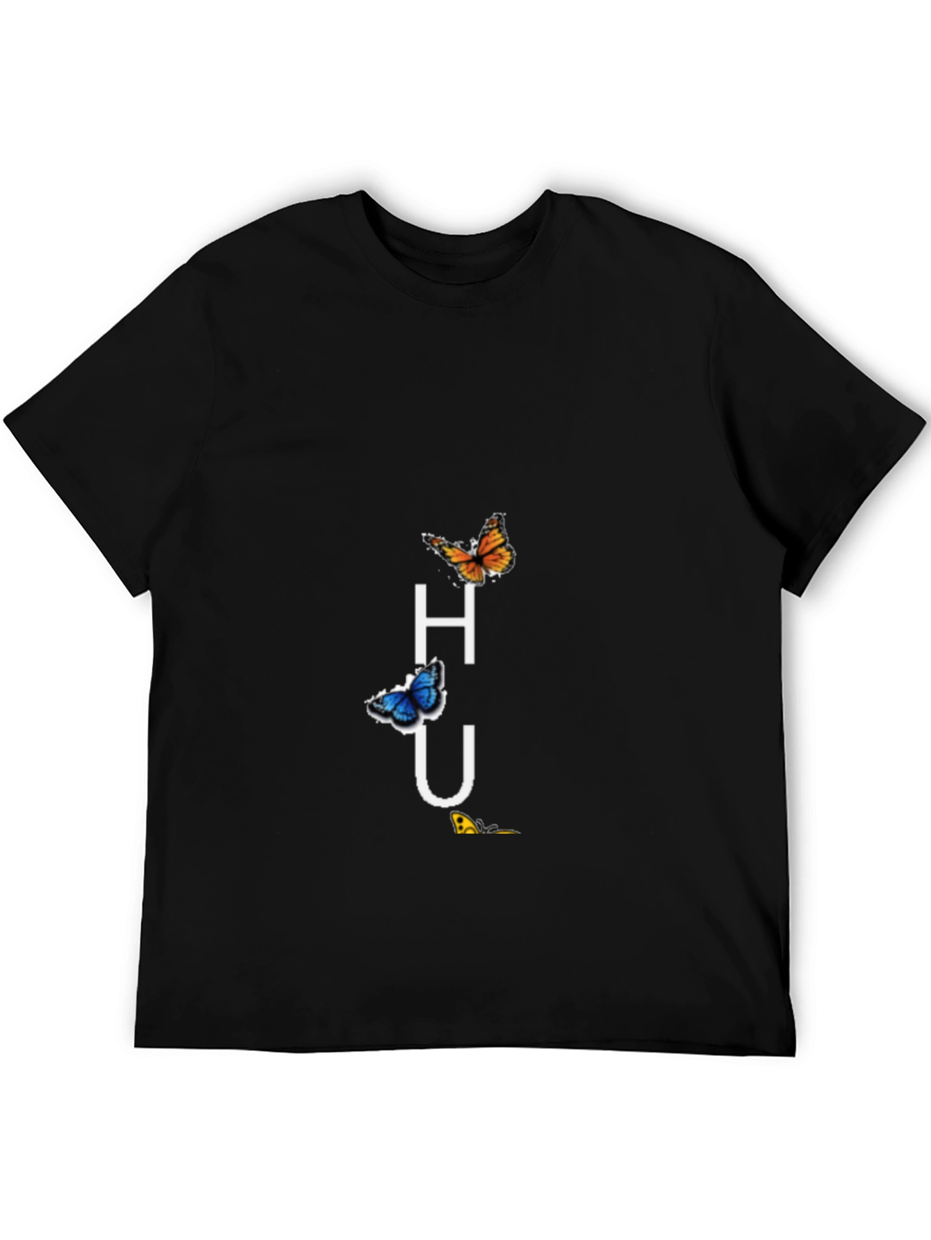 Butterfly HU Graphic Tee - Black Casual Shirt