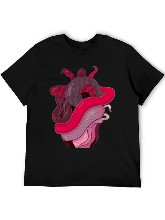 Snake Heart Graphic Tee - Black