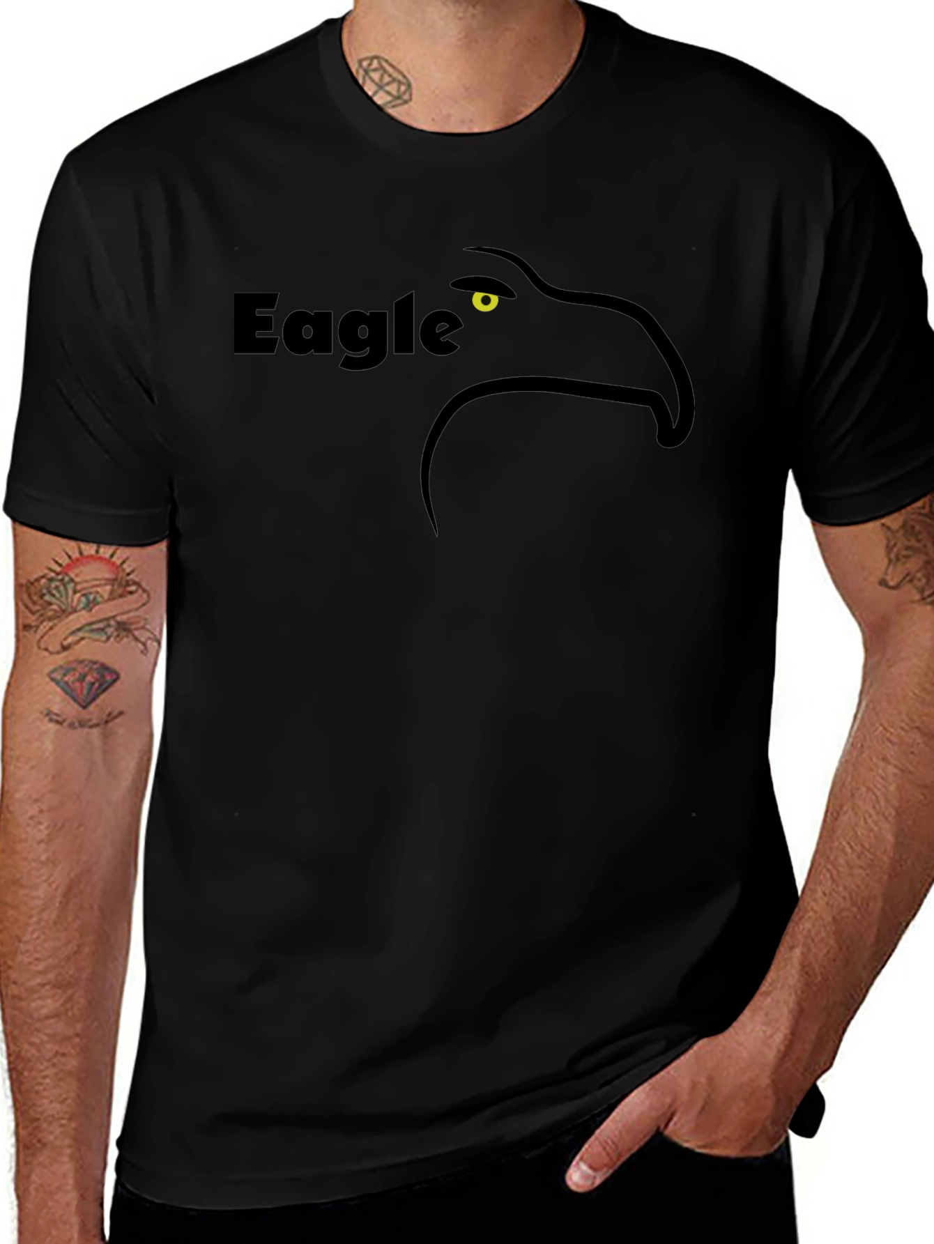 Eagle Graphic T-Shirt - Black Cotton Tee