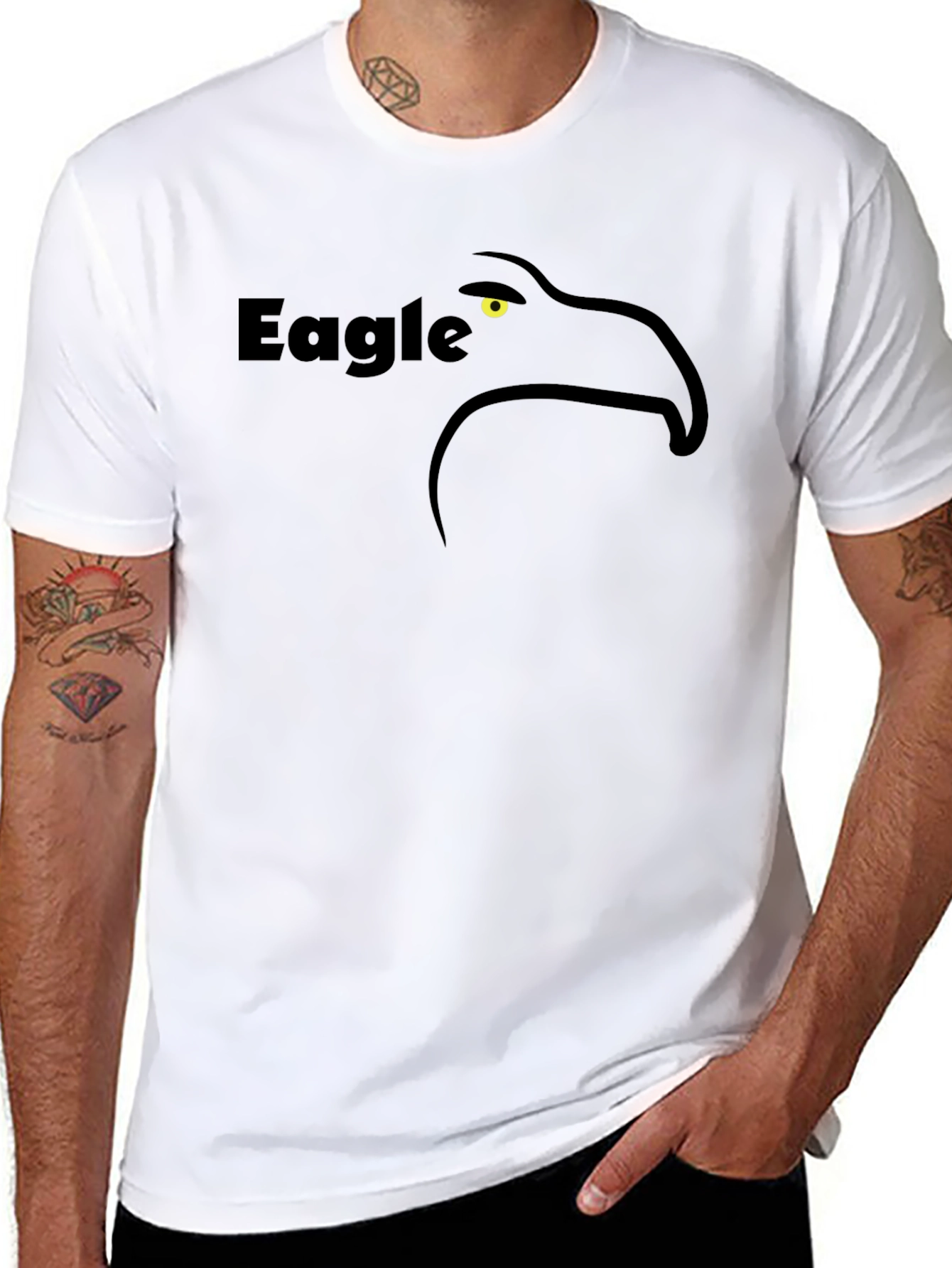 Eagle Graphic T-Shirt - Black Cotton Tee
