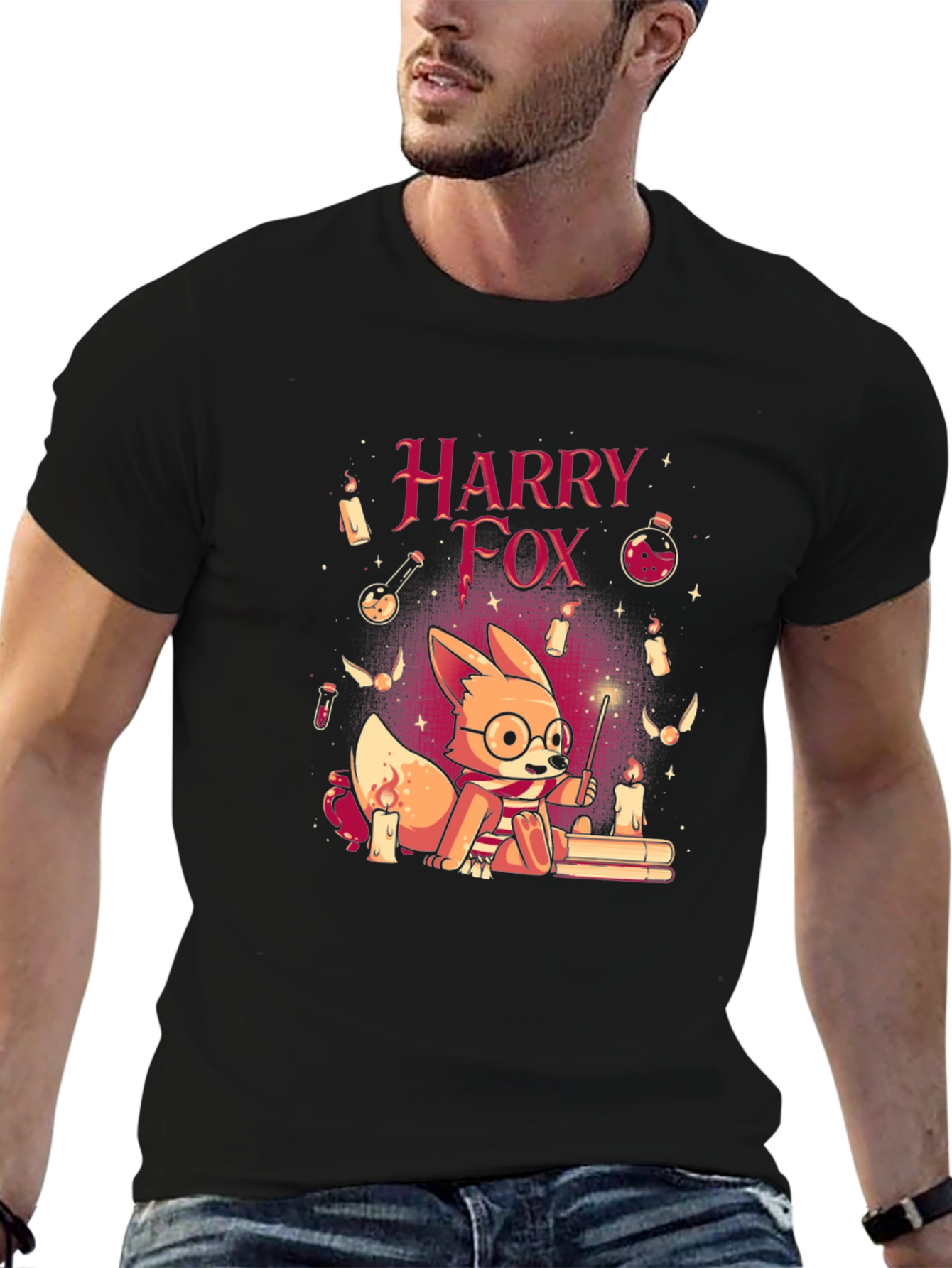 Harry Fox T-Shirt - Wizard Fox Design