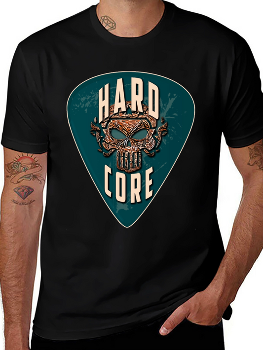 Hardcore Skull Graphic T-Shirt