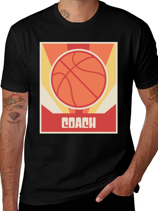 Basketball Coach Graphic T-Shirt - Sports Fan Apparel