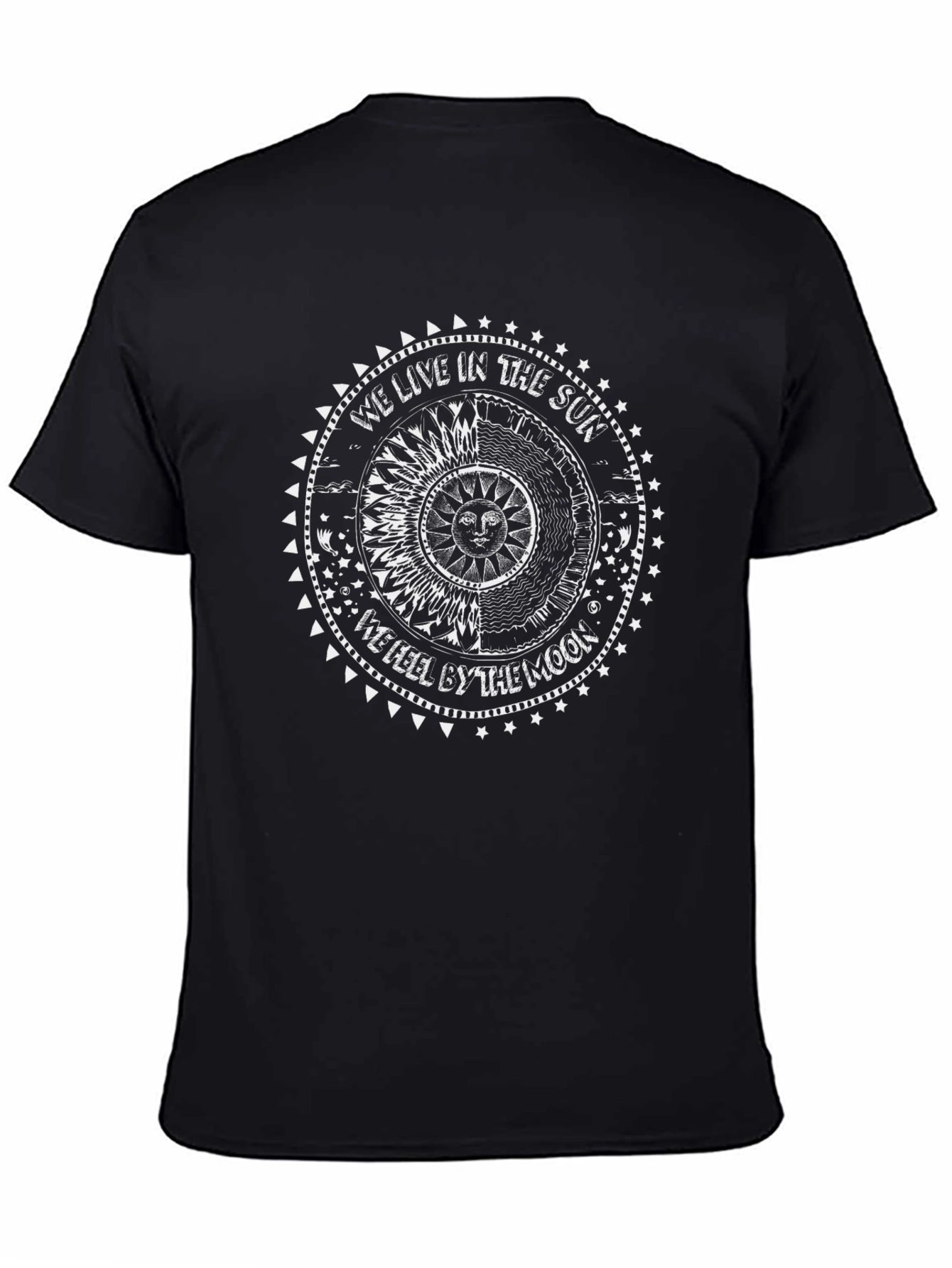 Sun & Moon Graphic Tee - Celestial Black T-Shirt