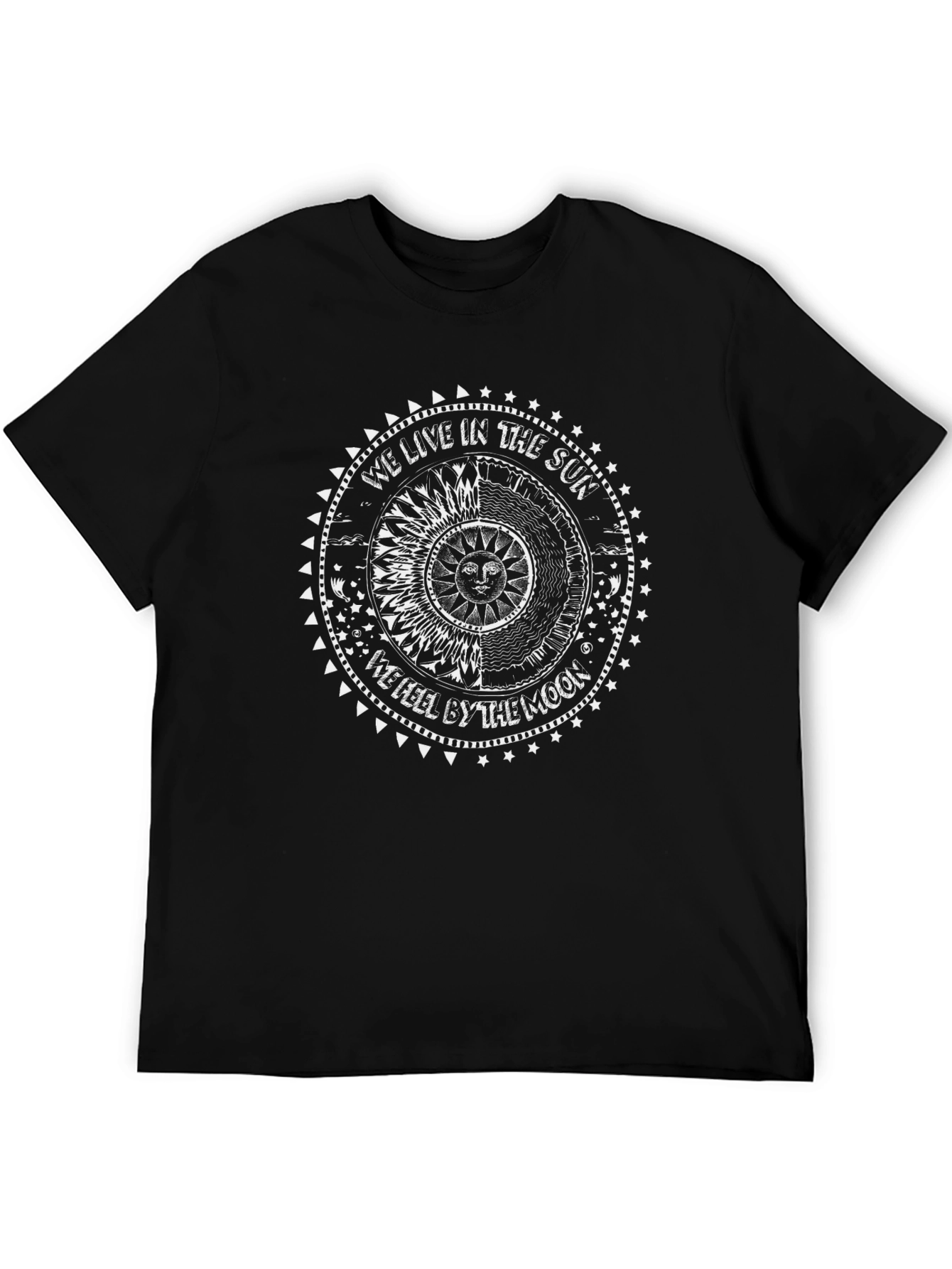 Sun & Moon Graphic Tee - Celestial Black T-Shirt