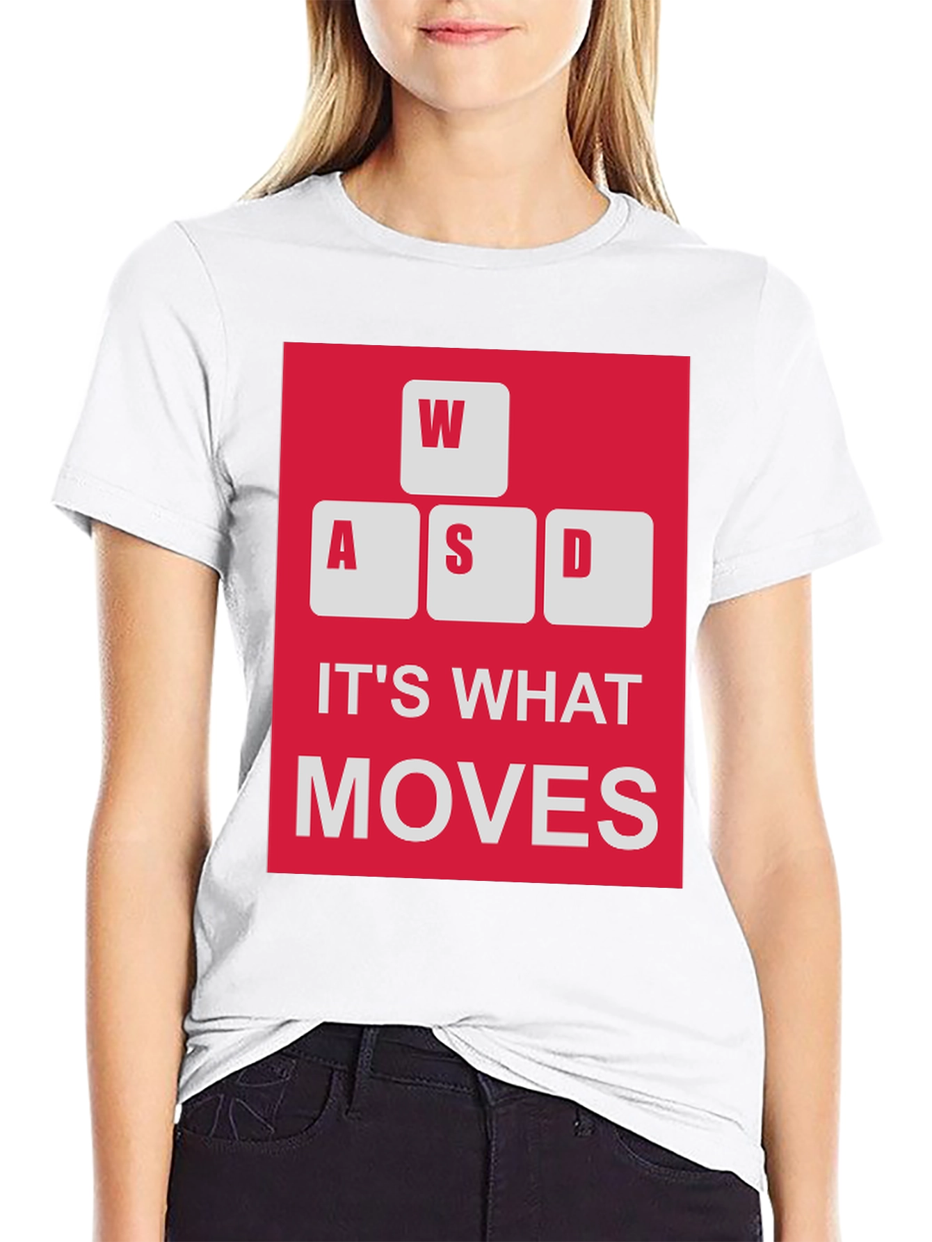 WASD Moves Gamer T-Shirt - Black Cotton Tee