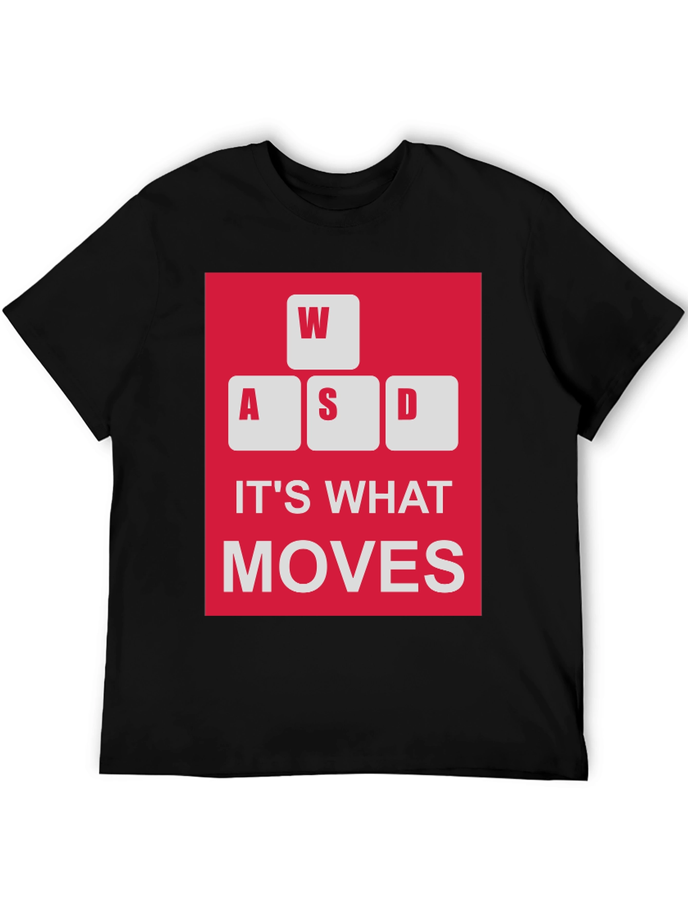 WASD Moves Gamer T-Shirt - Black Cotton Tee