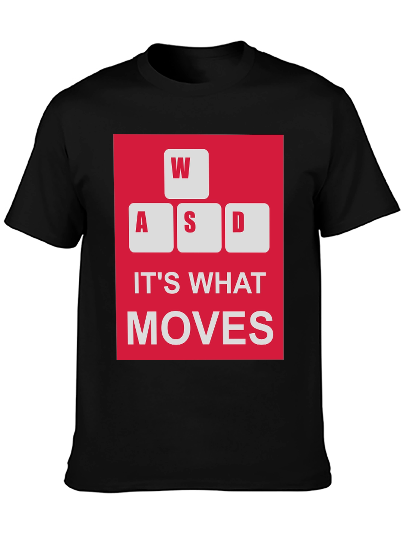 WASD Moves Gamer T-Shirt - Black Cotton Tee