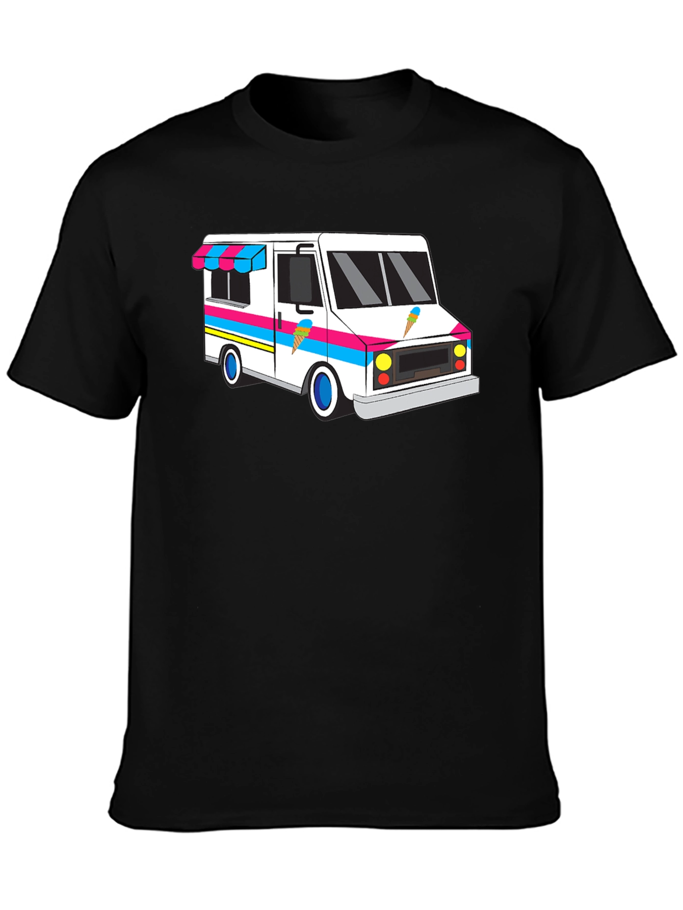 Ice Cream Truck Graphic Tee - Black