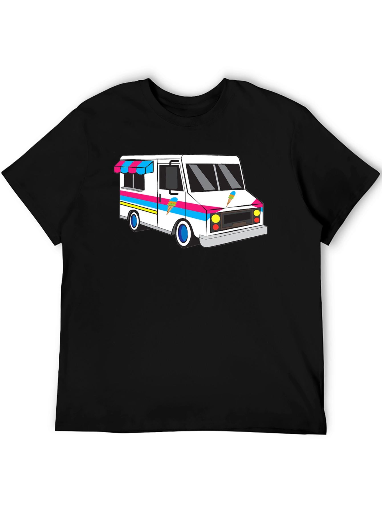 Ice Cream Truck Graphic Tee - Black