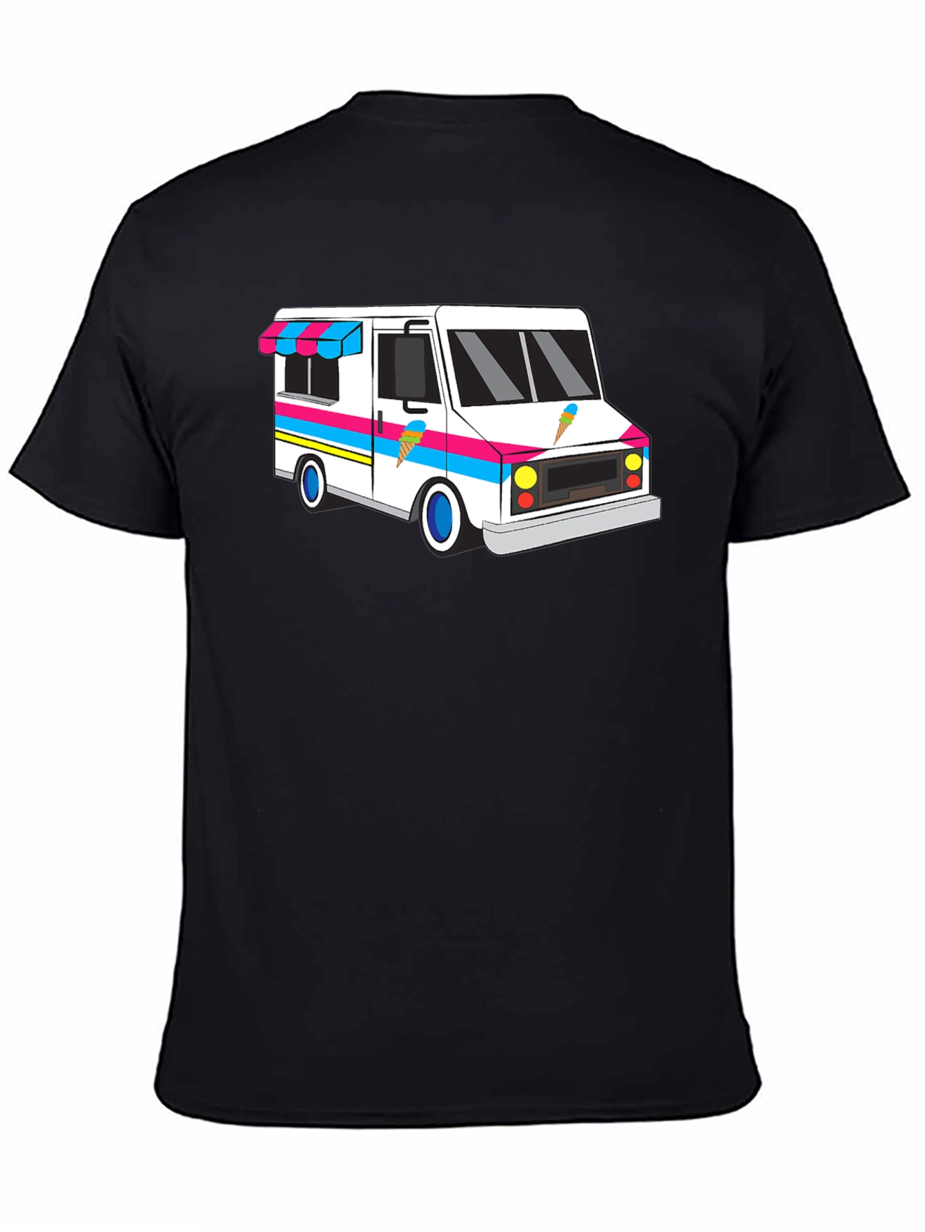 Ice Cream Truck Graphic Tee - Black