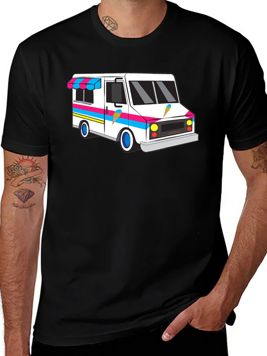 Ice Cream Truck Graphic Tee - Black