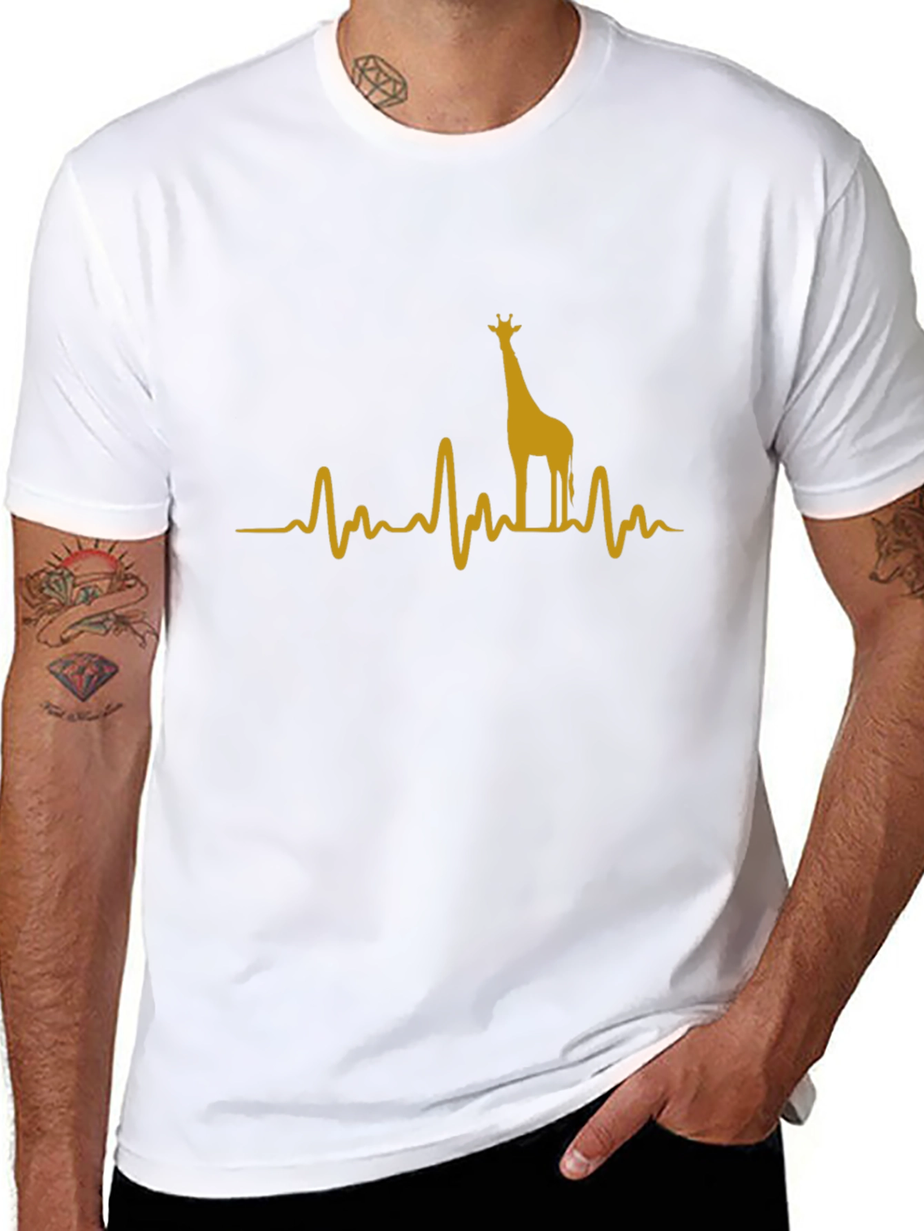 Giraffe Heartbeat T-Shirt - Unisex