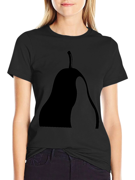 Mens Black T-Shirt with Abstract Pear Graphic