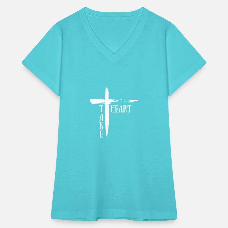 Take Heart Painted Cross Christian Design