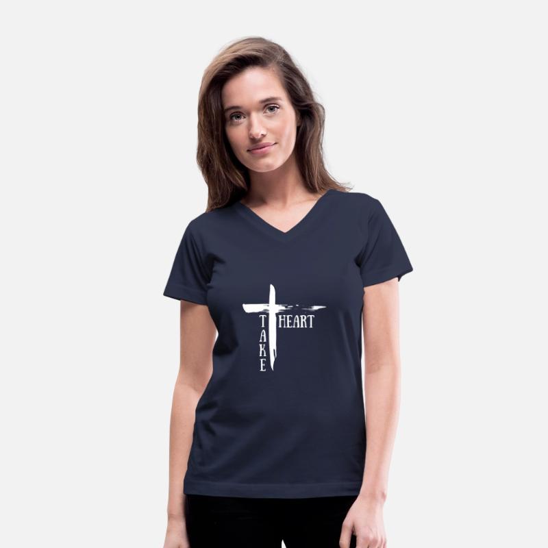 Take Heart Painted Cross Christian Design