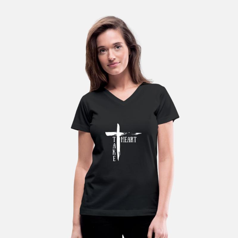 Take Heart Painted Cross Christian Design