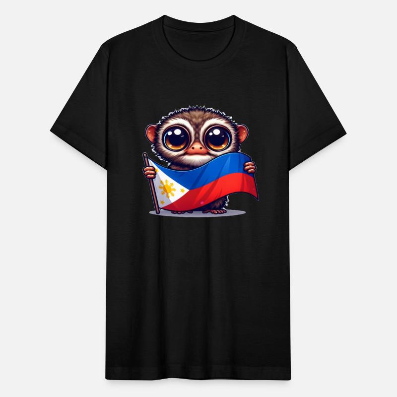 Tarsier with Philippine flag