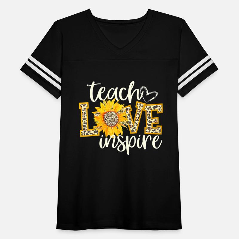 Teach Love Inspire Cute Sunflower Leopard Cheetah