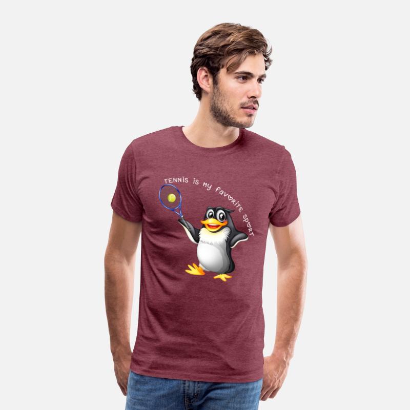 Tennis is my favorite sport(Penguin playing tennis