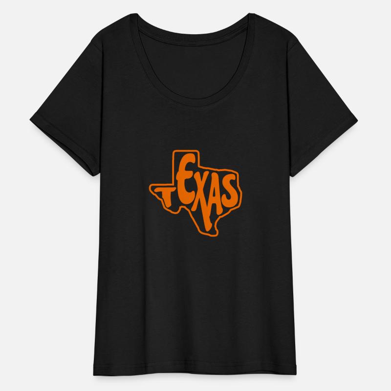 Texas Outline In Orange