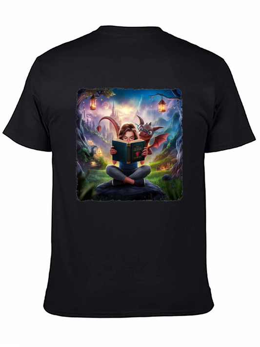 Fantasy Dragon Reader Graphic Tee