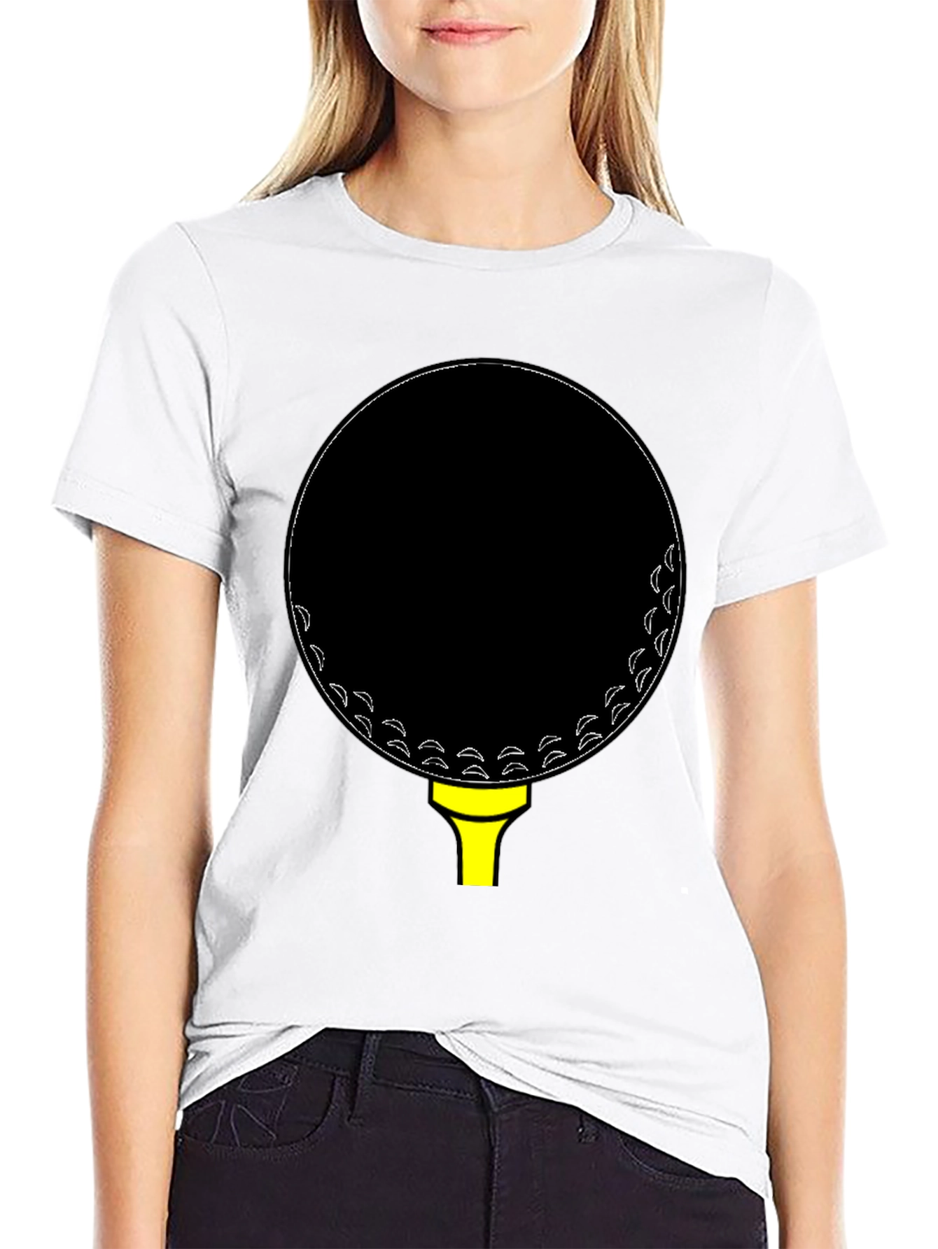 Golf Ball Tee Black T-Shirt