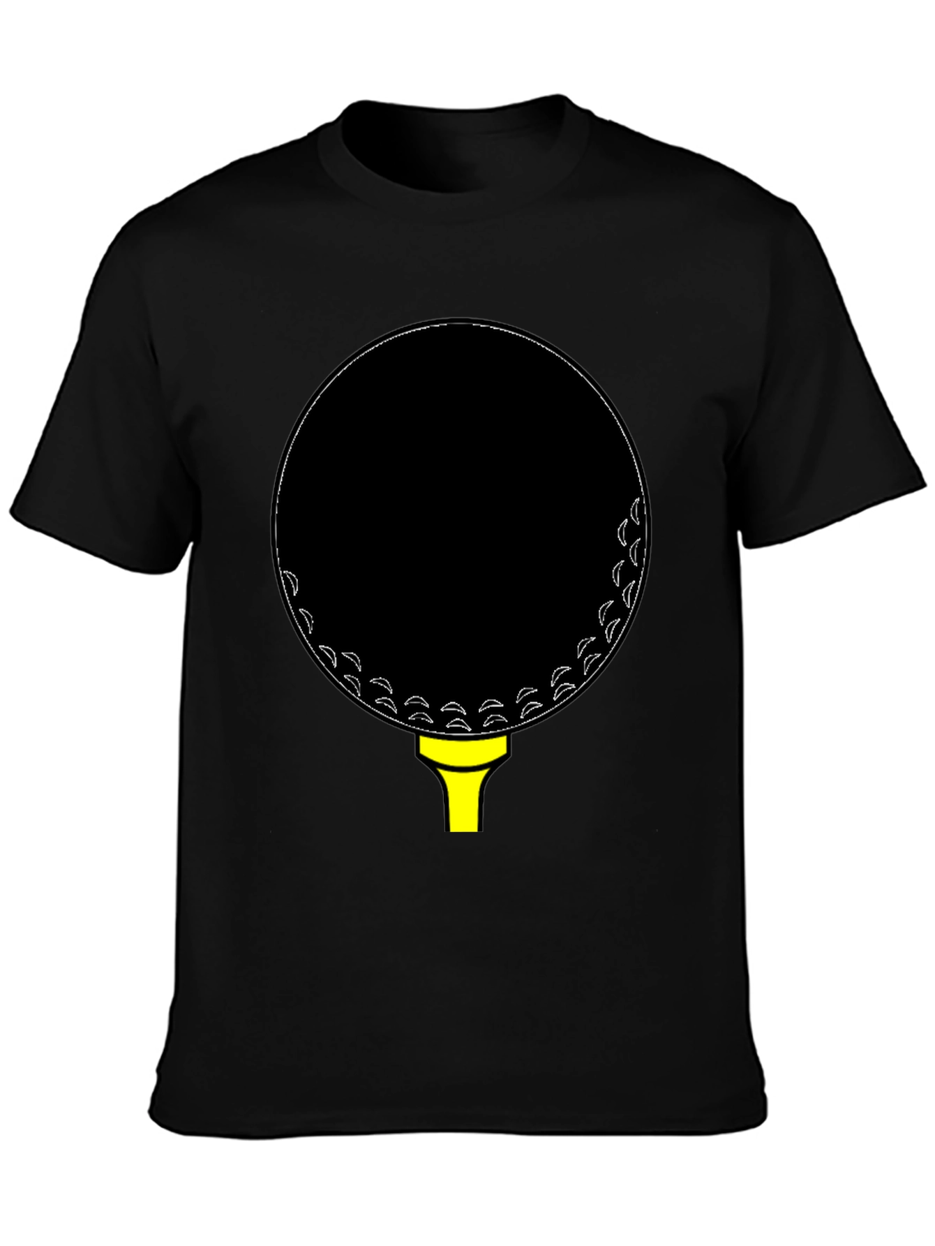 Golf Ball Tee Black T-Shirt
