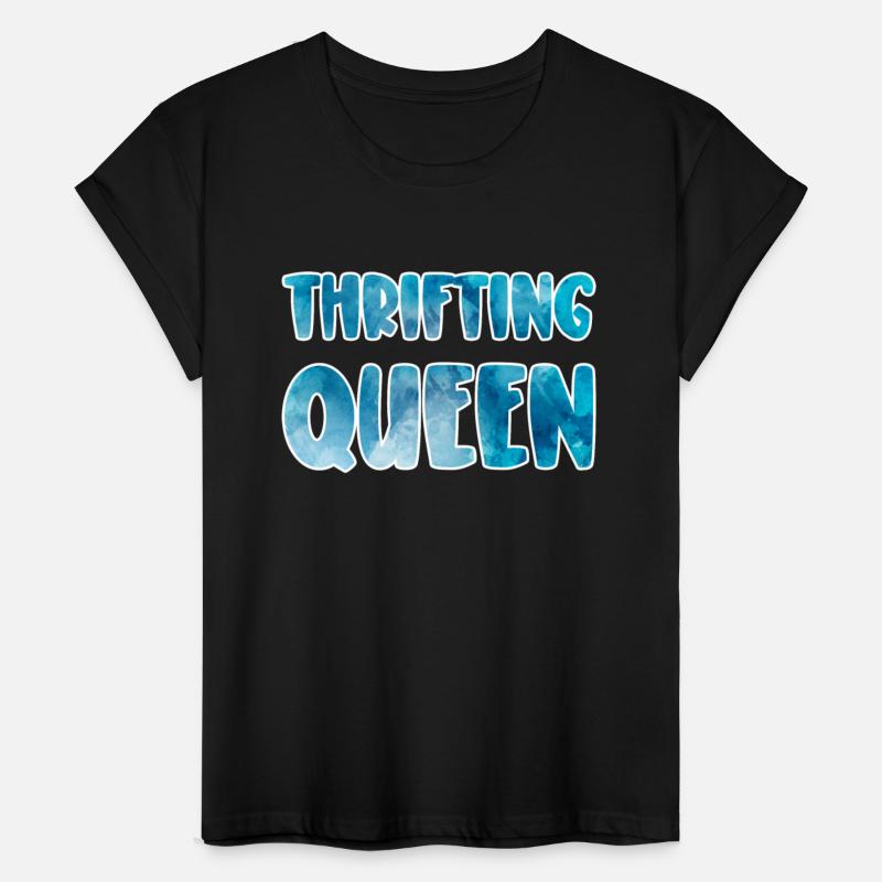 Thrifting Queen blue watercolor