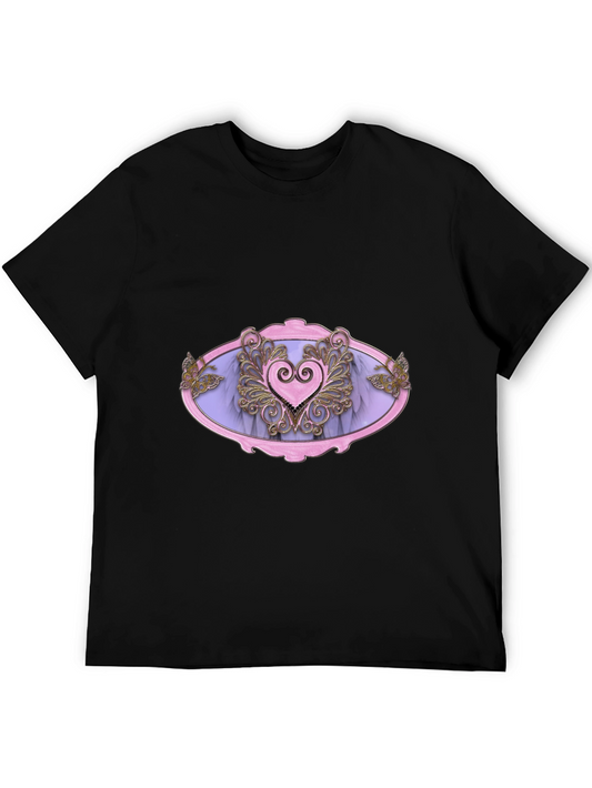 Gothic Heart T-Shirt - Pink & Purple Love Design