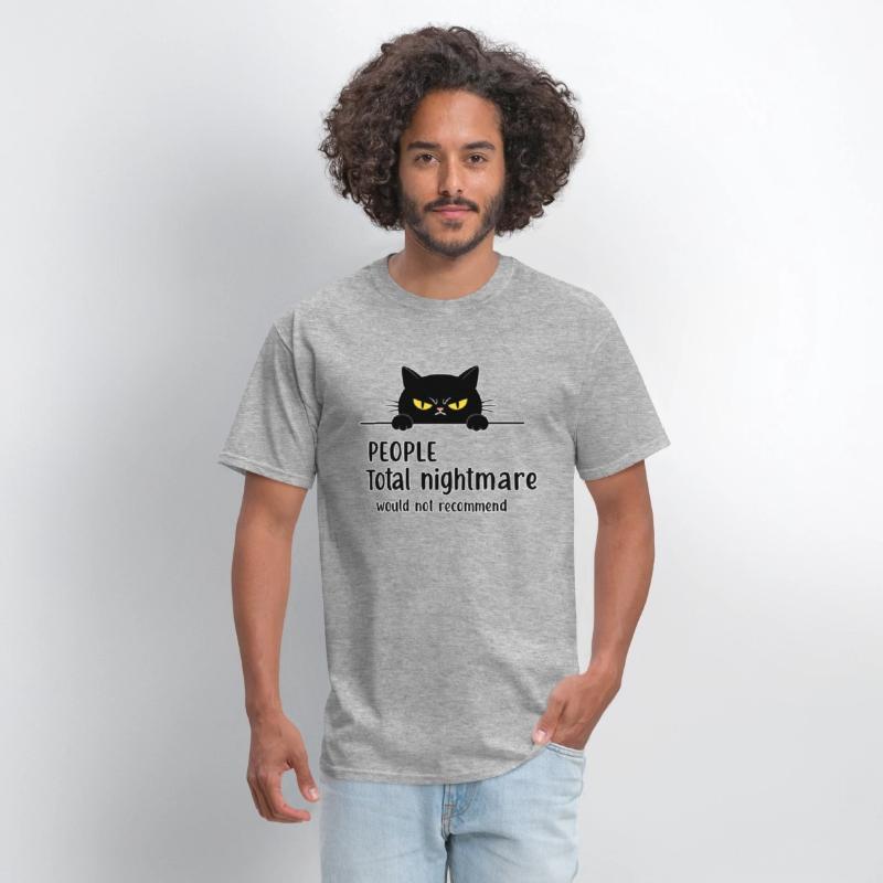 Total Nightmare Saying Funny Cat Humor Anti Social