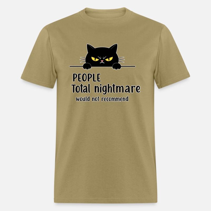 Total Nightmare Saying Funny Cat Humor Anti Social