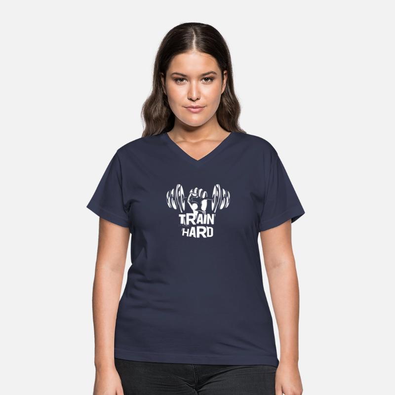 Train hard, gym motivated and excited t-shirt