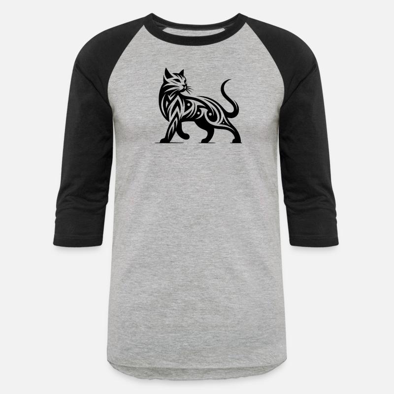 Tribal Cat Tattoo In Stylish Elegance