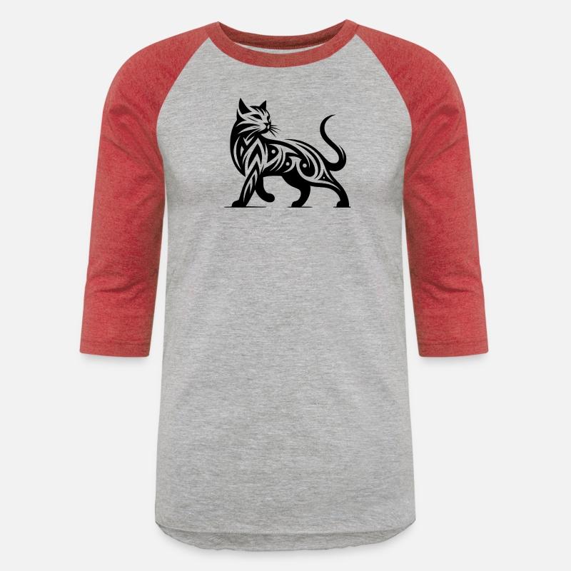 Tribal Cat Tattoo In Stylish Elegance