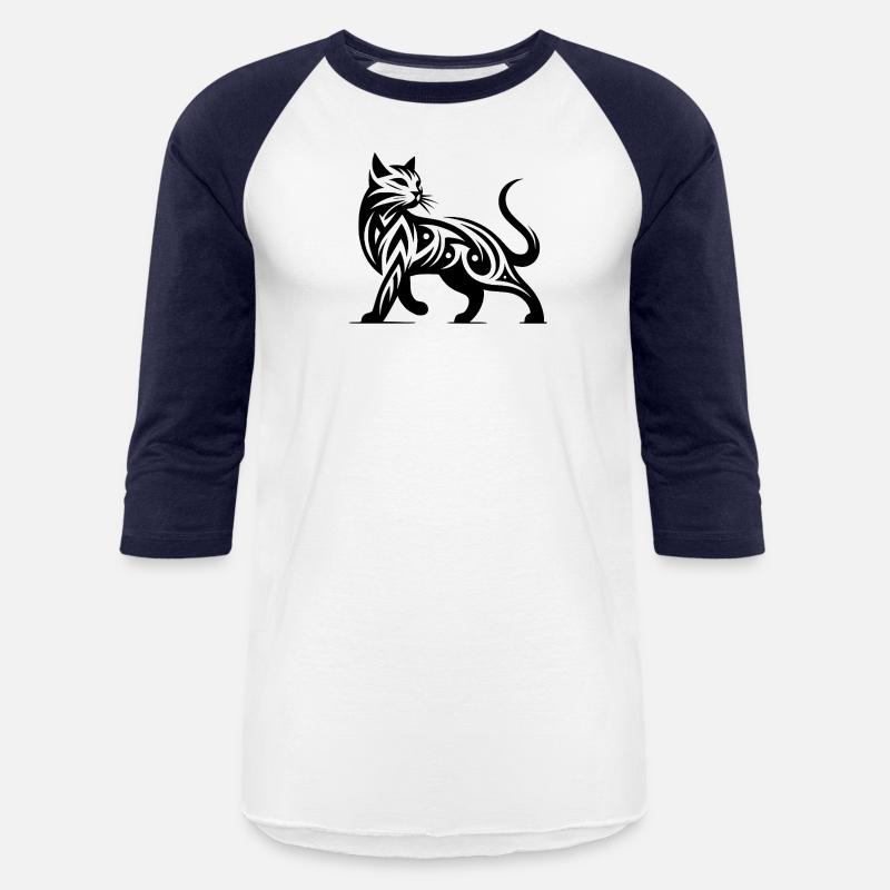 Tribal Cat Tattoo In Stylish Elegance