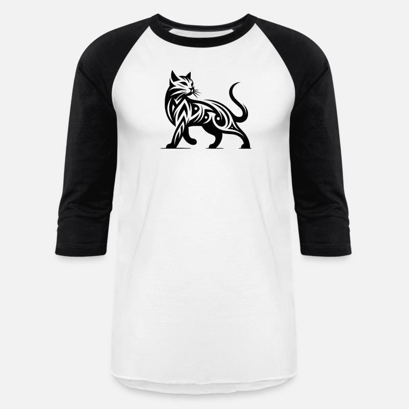 Tribal Cat Tattoo In Stylish Elegance