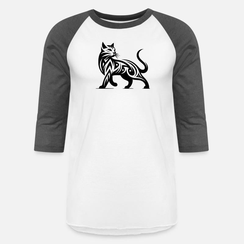 Tribal Cat Tattoo In Stylish Elegance