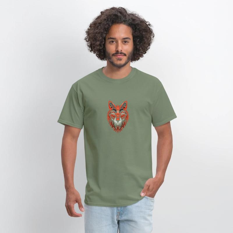 Tribal Wolf Head Native American Bohemian Wolves