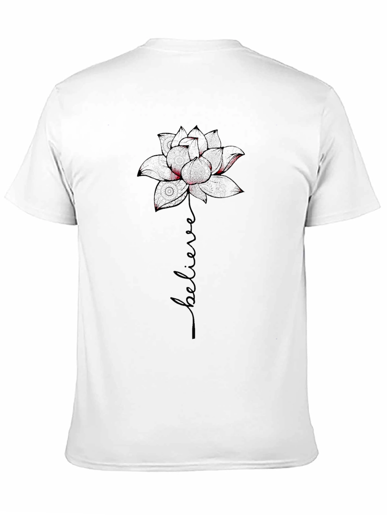 Lotus Believe Graphic Tee - Black Unisex Shirt