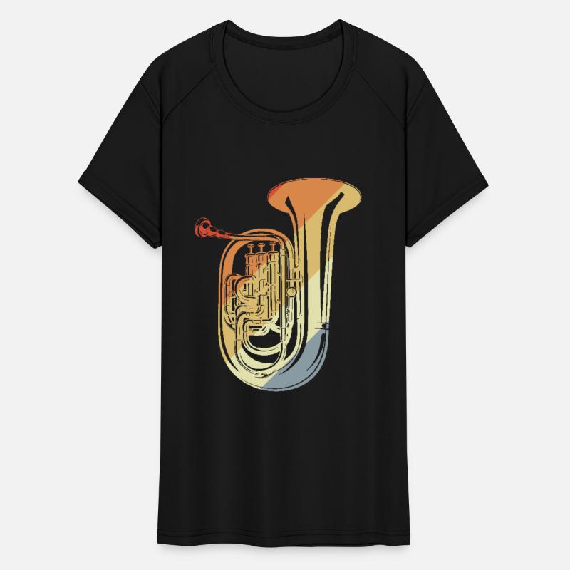 Tuba Sketch Retro Style