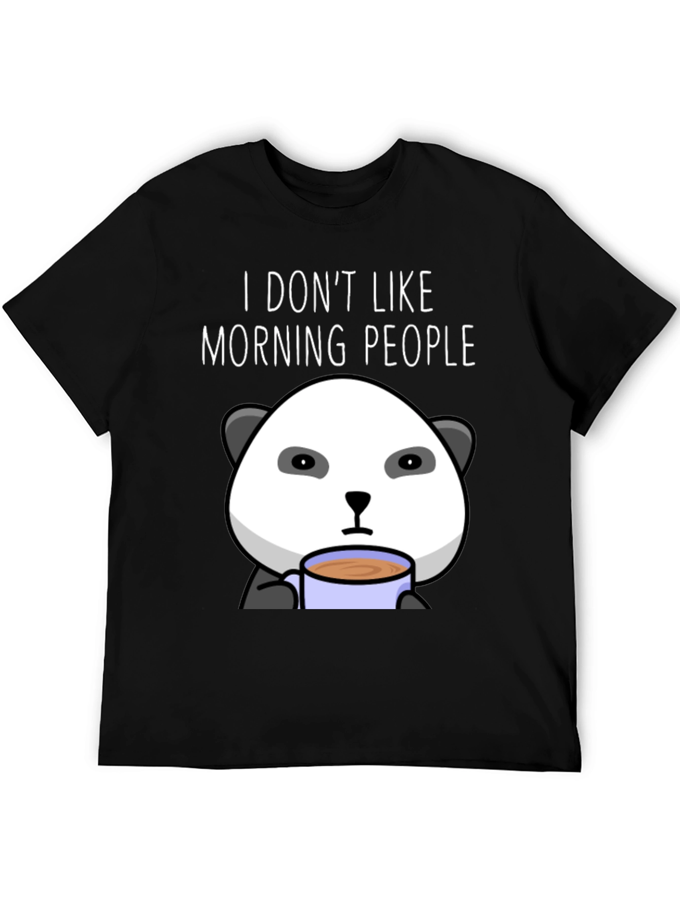 Funny Panda I Dont Like Morning People T-Shirt