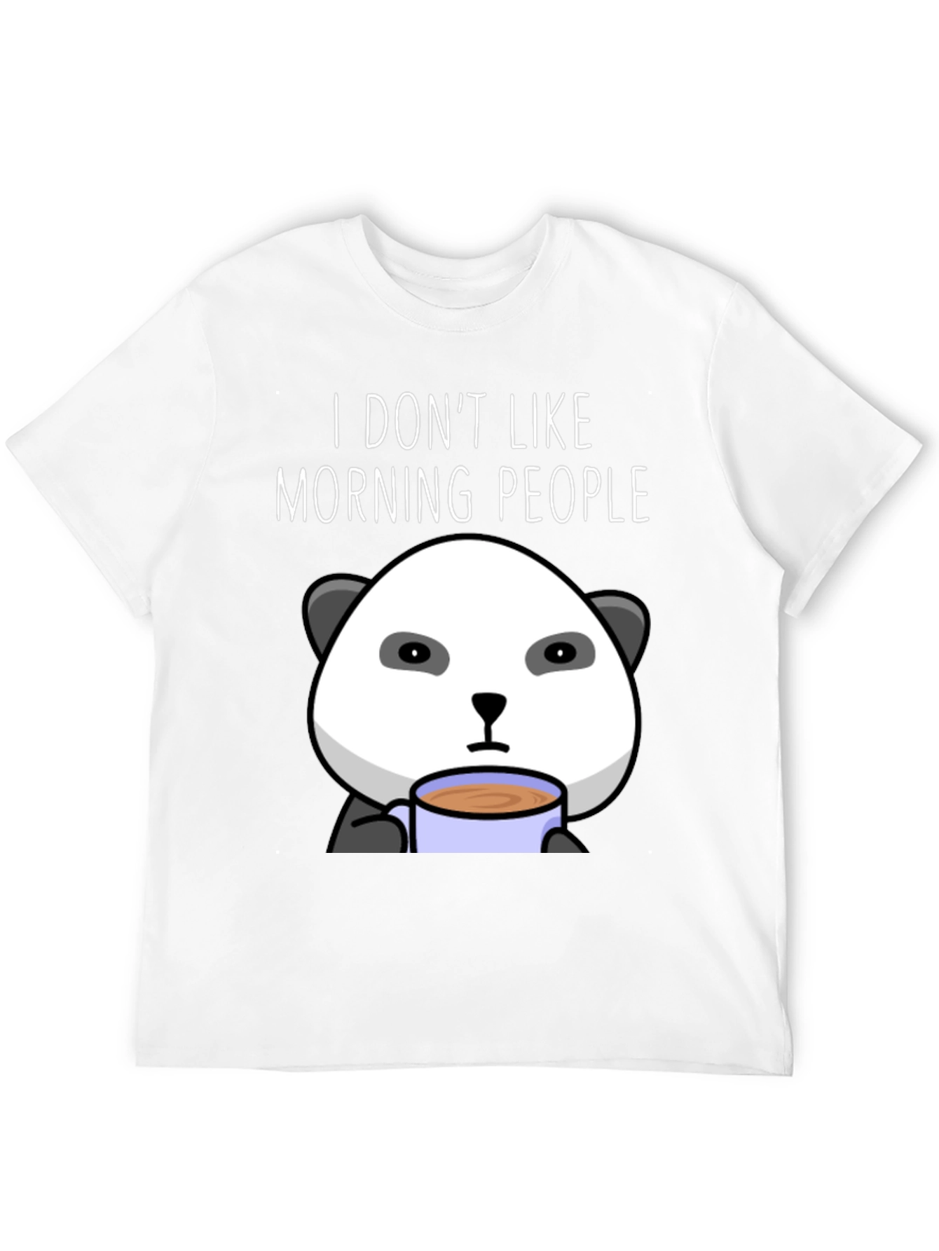 Funny Panda I Dont Like Morning People T-Shirt