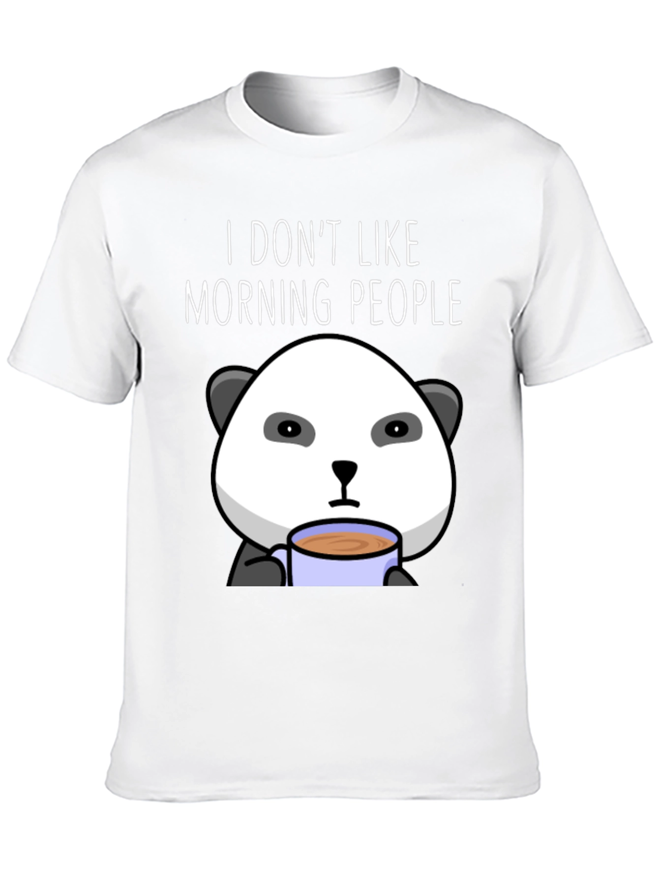 Funny Panda I Dont Like Morning People T-Shirt