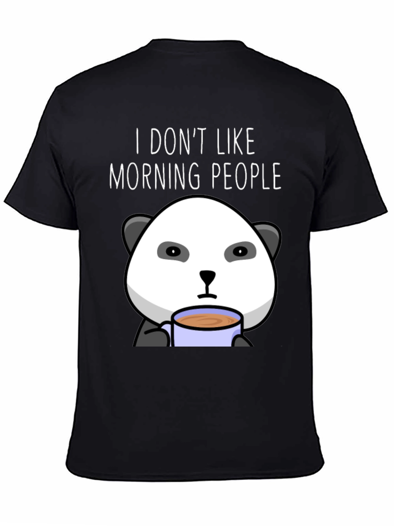 Funny Panda I Dont Like Morning People T-Shirt
