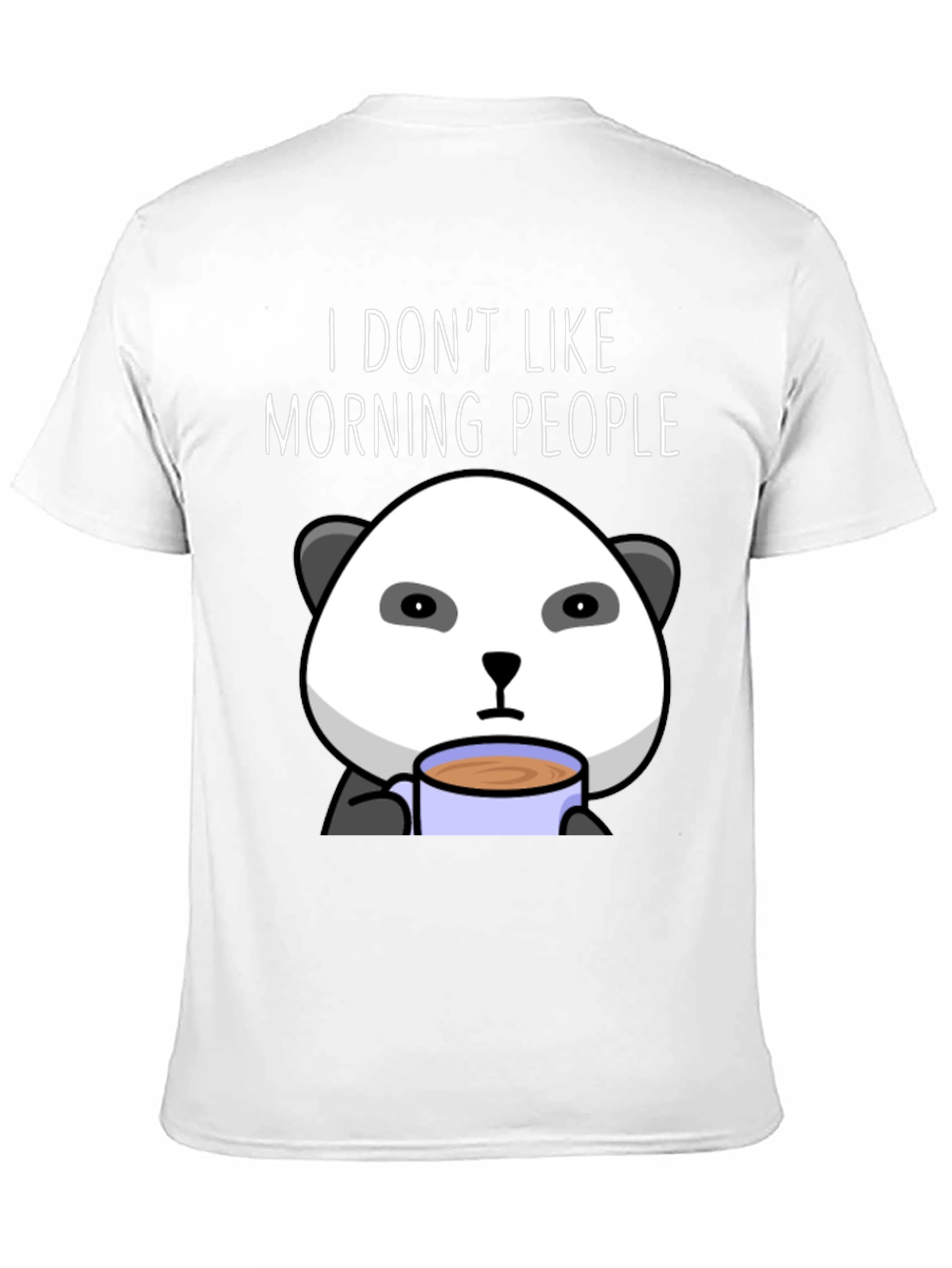 Funny Panda I Dont Like Morning People T-Shirt