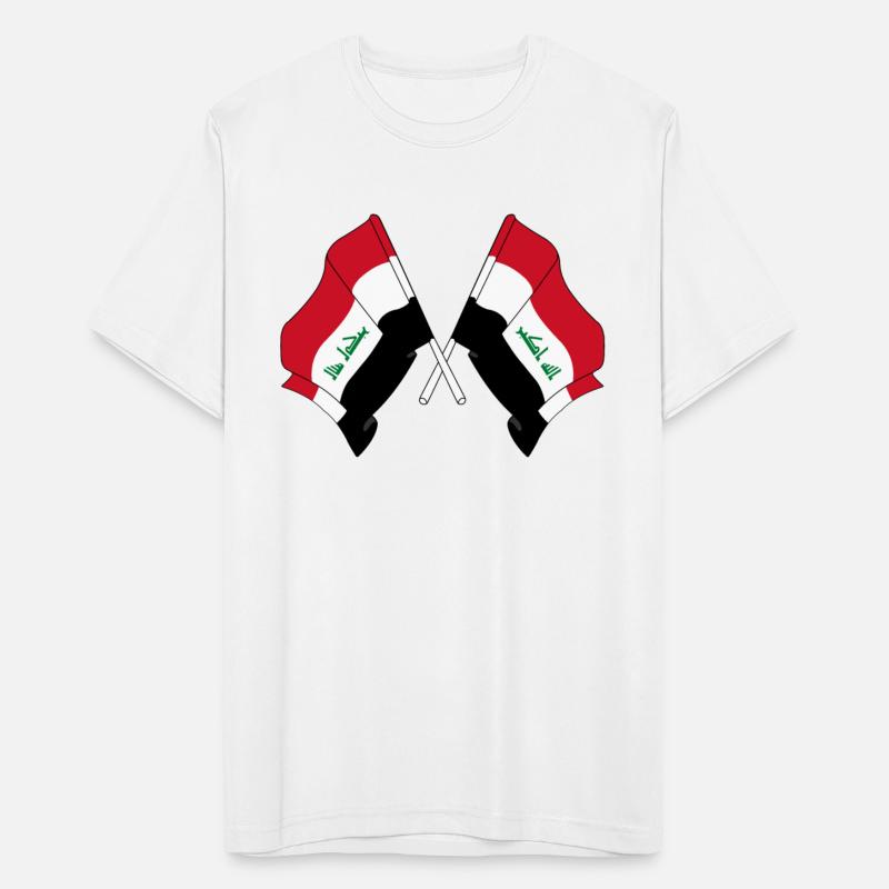 Two crossed flags of Iraq