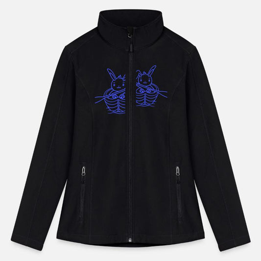 Two Cute Rabbits Bunny Paddling Rowing Boat Friend