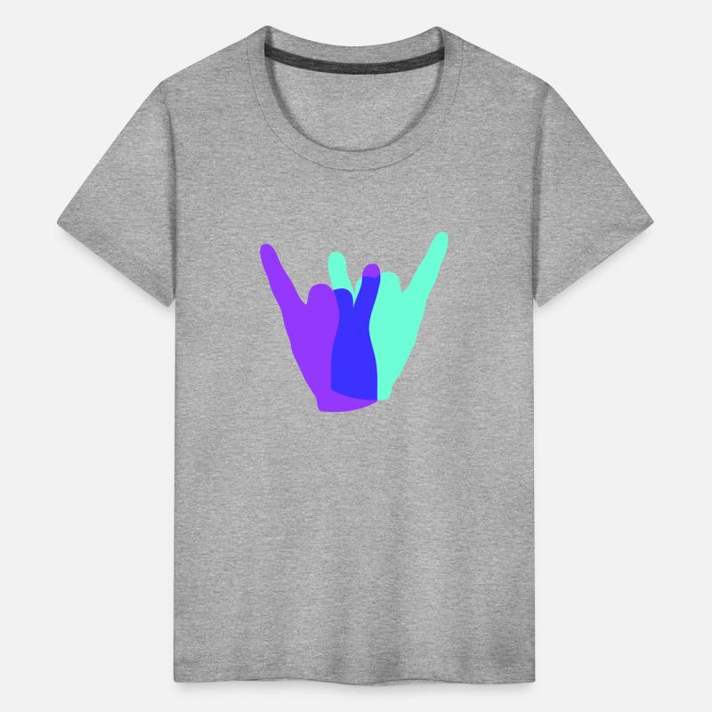 Two heavy metal hard rock horn finger hand gesture